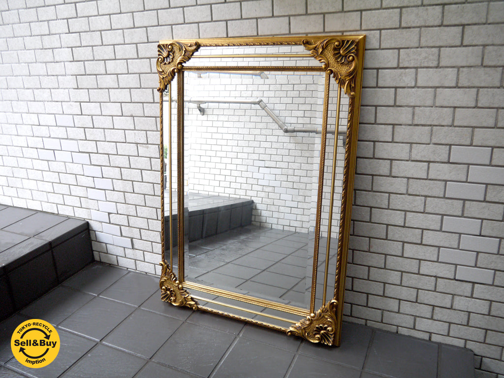 ヨーロピアンクラシカル European Classical ウォールミラー 壁掛け 鏡 アンティーク調 ゴールド H92cm スペイン製　中古品 買い取りしました。