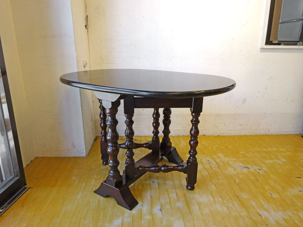 松本民芸家具 A型 フォルディングテーブル 楕円 バタフライテーブル ダイニングテーブル ミズメザクラ 民芸家具 刻印有り 定価 : ￥209,000- 中古品 買い取りしました。