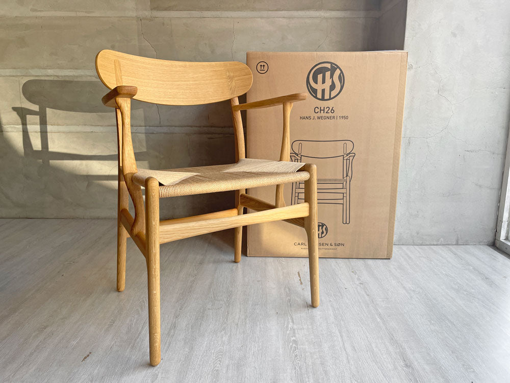 カールハンセン＆サン Carl Hansen & Son CH26 ダイニングチェア アームチェア オーク オイルフィニッシュ ハンス・J・ウェグナー 北欧 デンマーク 未使用品  中古品 買い取りしました。