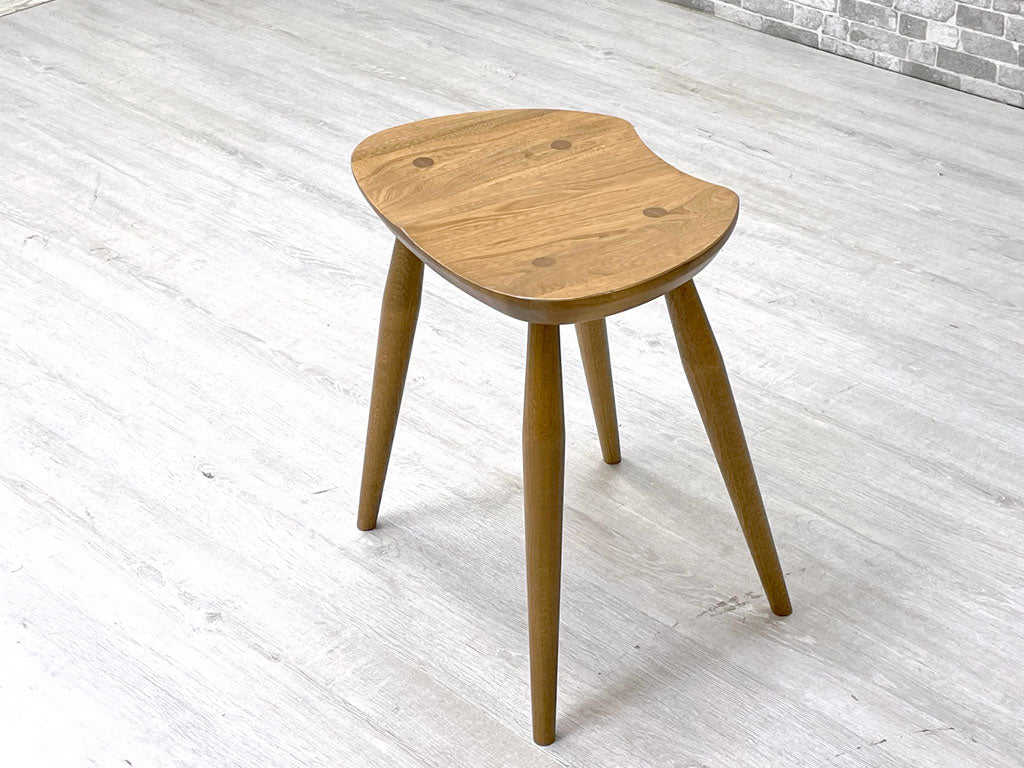 アーコール Ercol × マーガレット・ハウエル MARGARET HOWELL エルム材 スツール ファイヤーサイドスツール復刻シリーズ 英国 参考価格￥57,200- 中古品 買い取りしました。