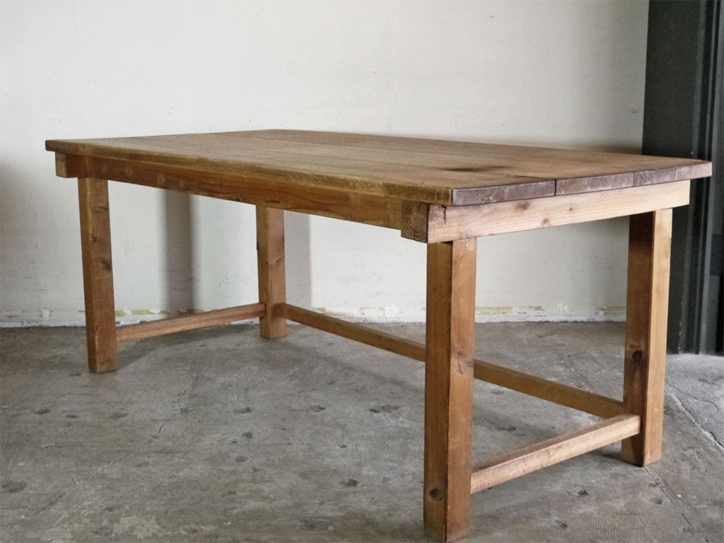 ジャパンビンテージ Japan Vintage アトリエテーブル 木味 ワークテーブル W163cm 昭和レトロ 和家具 古家具 店舗什器 中古品 買い取りしました。