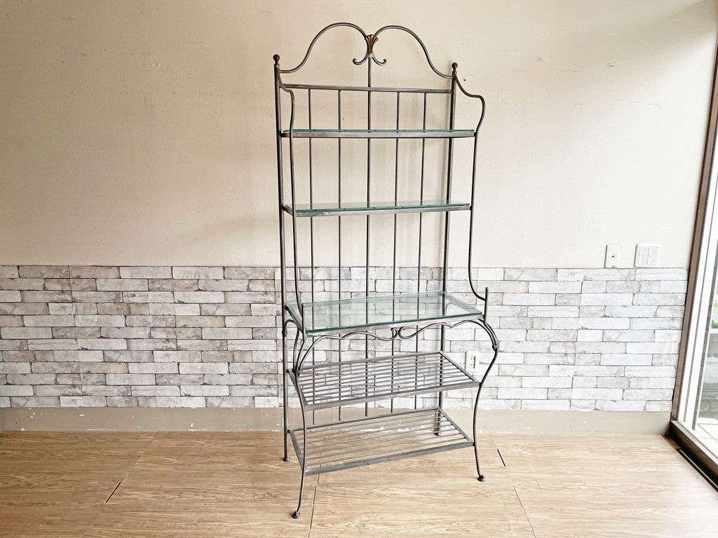 イーセンアーレン ETHAN ALLEN アイアンベイカーラック 飾り棚 ディスプレイシェルフ 中古品  買い取りしました。