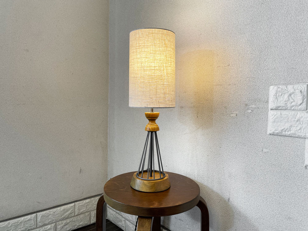 アクメファニチャー ACME Furniture ベゼル BETHEL TABLE LAMP テーブルランプ Sサイズ パイン材 布シェード USビンテージスタイル 定価￥23,100-  中古品  買い取りしました。