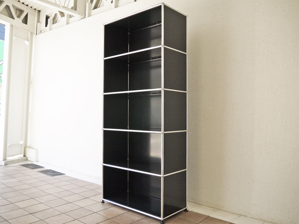 USMハラー USM Haller モジュラーファニチャー ハラーシステム キャビネット 1列5段 シェルフ グラファイトブラック 参考価格￥227,165- 中古品 買い取りしました。