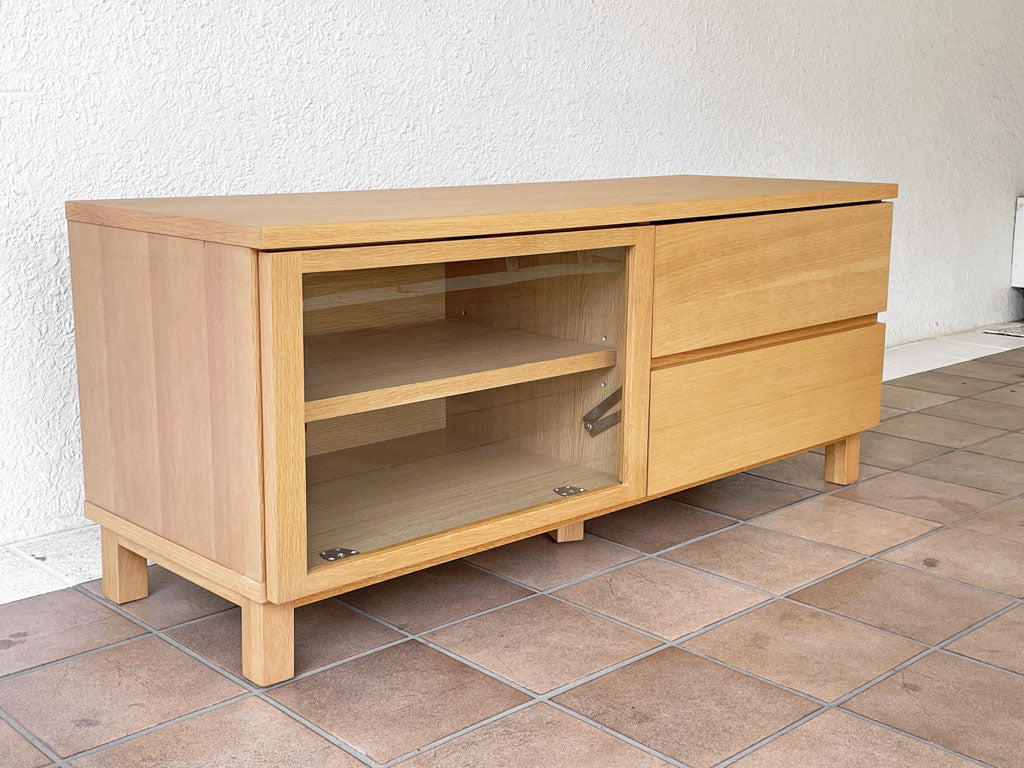 無印良品 MUJI AVボード オーク材 AVラック 抽斗2杯 W110cm ナチュラルデザイン 廃番 中古品 買い取りしました。