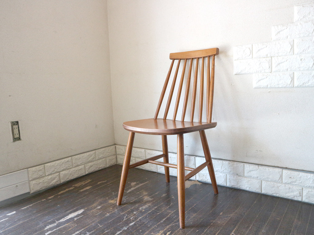 イデア IDEA ポーランドビンテージ 70's Vintage ウィンザーチェア スポークバックチェア ダイニングチェア ビーチ材 板座 中古品  買い取りしました。