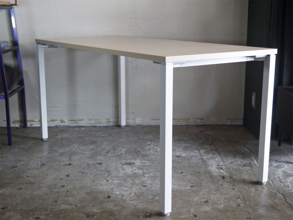 オカムラ okamura ワーキングデスク ダイニングテーブル ナチュラルカラー天板 角脚 w150cm 中古品 買い取りしました。