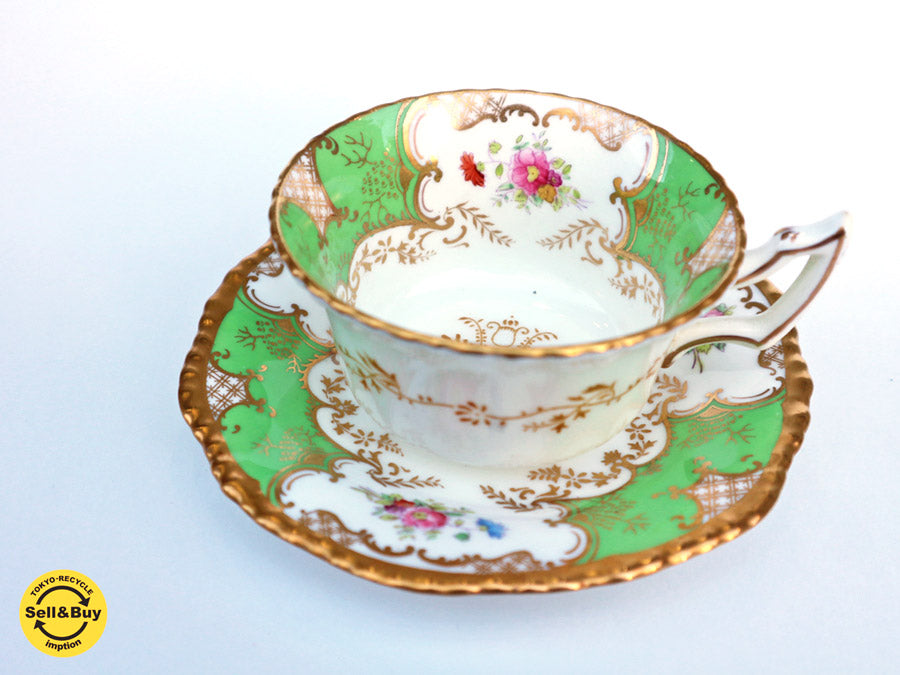 コールポート COALPORT バットウィング Batwing C&S 英国 アンティーク 希少カラー デュオグリーン イギリス ～1890年の暮らしを感じる優雅なティータイム～ 【 買取と販売とレンタルのお店 】