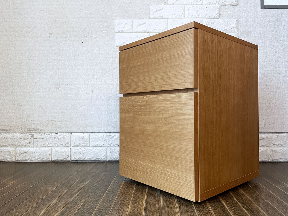 カデンツァ Cadenza ウィズファイルケース With File Case デスクワゴン ホワイトオーク無垢材 W41.5cm パモウナ ナチュラルモダン 定価￥53,900-  中古品  買い取りしました。