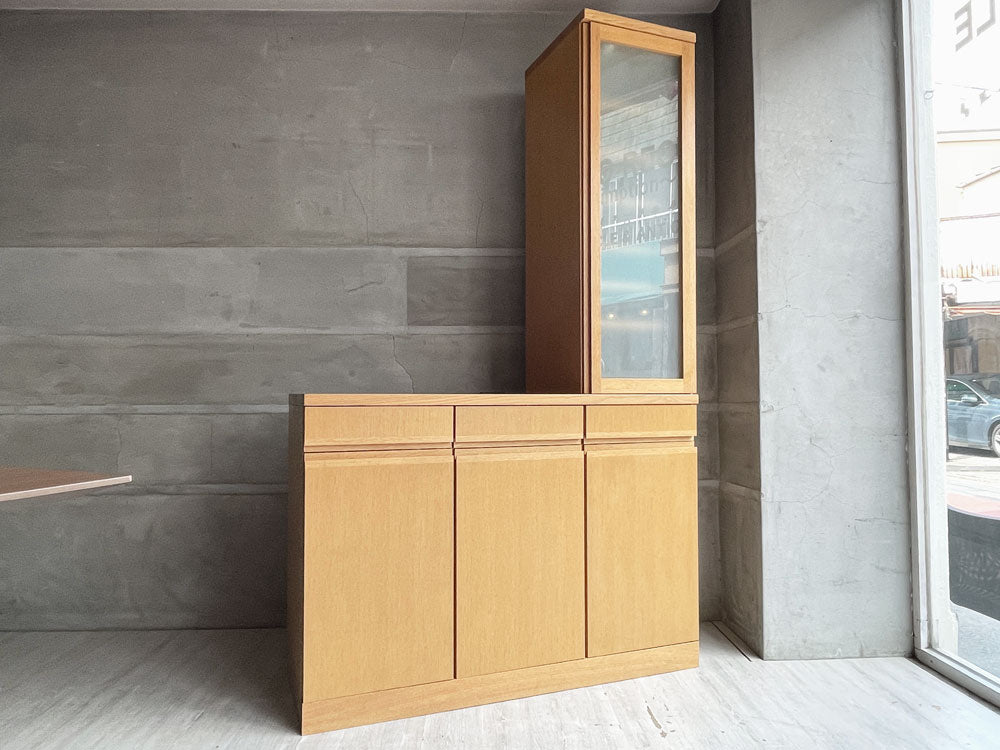 シラカワ家具 Shirakawa ユニットキャビネット アッパーボード カウンターボード レッドオーク材 飛騨家具 定価総額￥345,400- 中古品 買い取りしました。