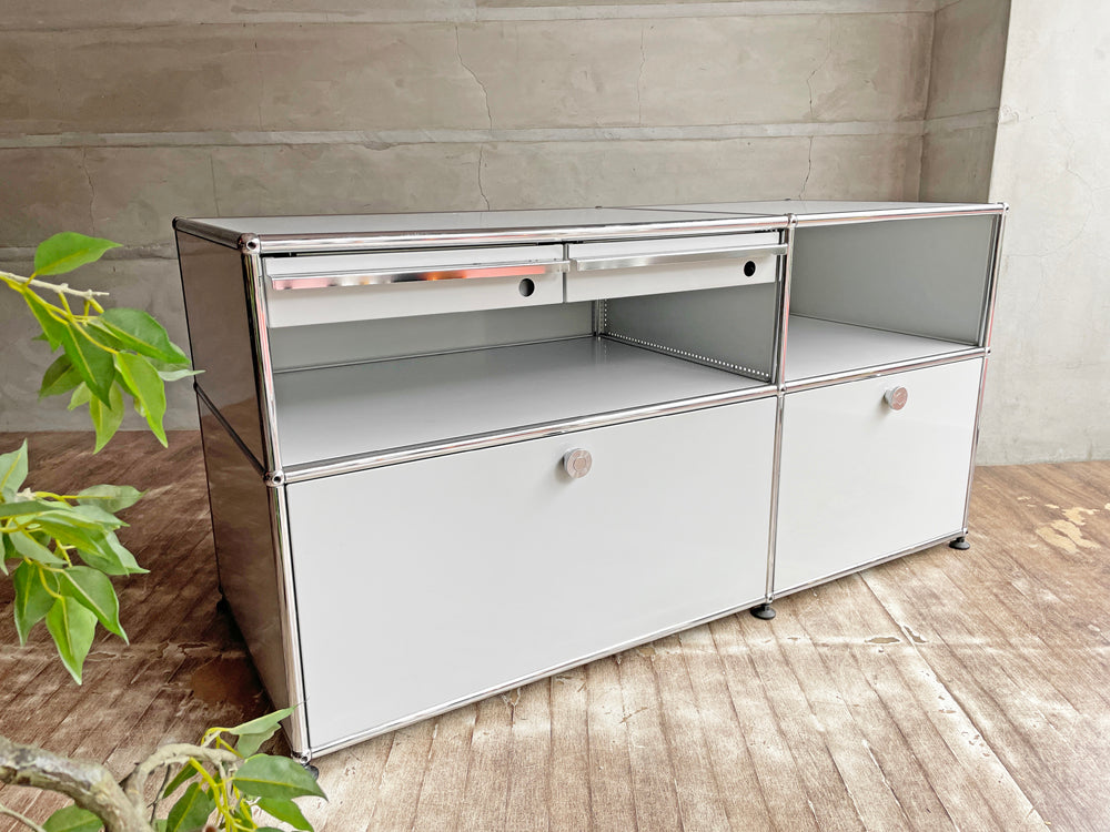 ユーエスエムハラー USMハラー USM Haller モジュラーファニチャー キャビネット シェルフ AVボード ローボード サイドボード 2列2段 中古品 買い取りしました。