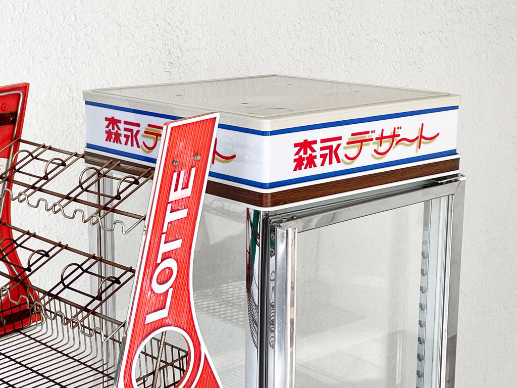 ロッテ LOTTE ガム 陳列棚 & サンデン SANDEN 冷蔵ショーケース 森永デザート別注 中古品 買い取りしました。