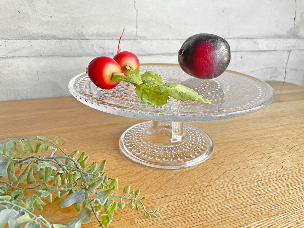 イッタラ iittala カステヘルミ Kastehelmi ケーキスタンド クリア オイバ・トイッカ Oiva Toikka フィンランド 北欧食器 箱付き 中古品 買い取りしました。