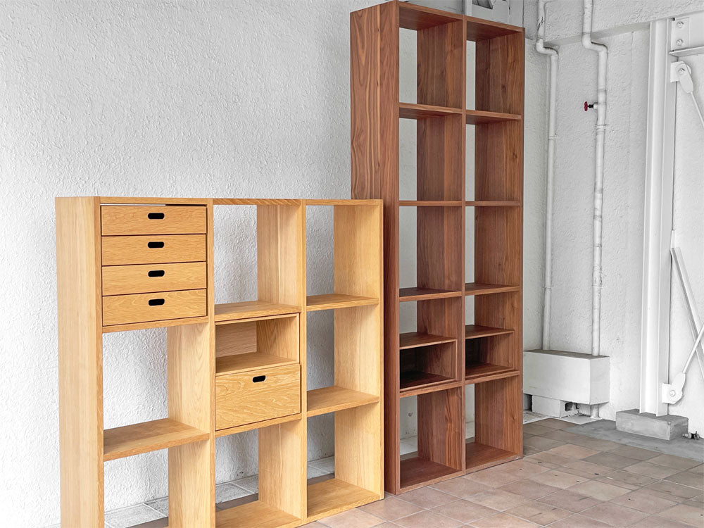 無印良品 MUJI スタッキングシェルフ オープンシェルフ 3段3列 オーク材 & 2列5段 ウォールナット材 中古品 買い取りしました。