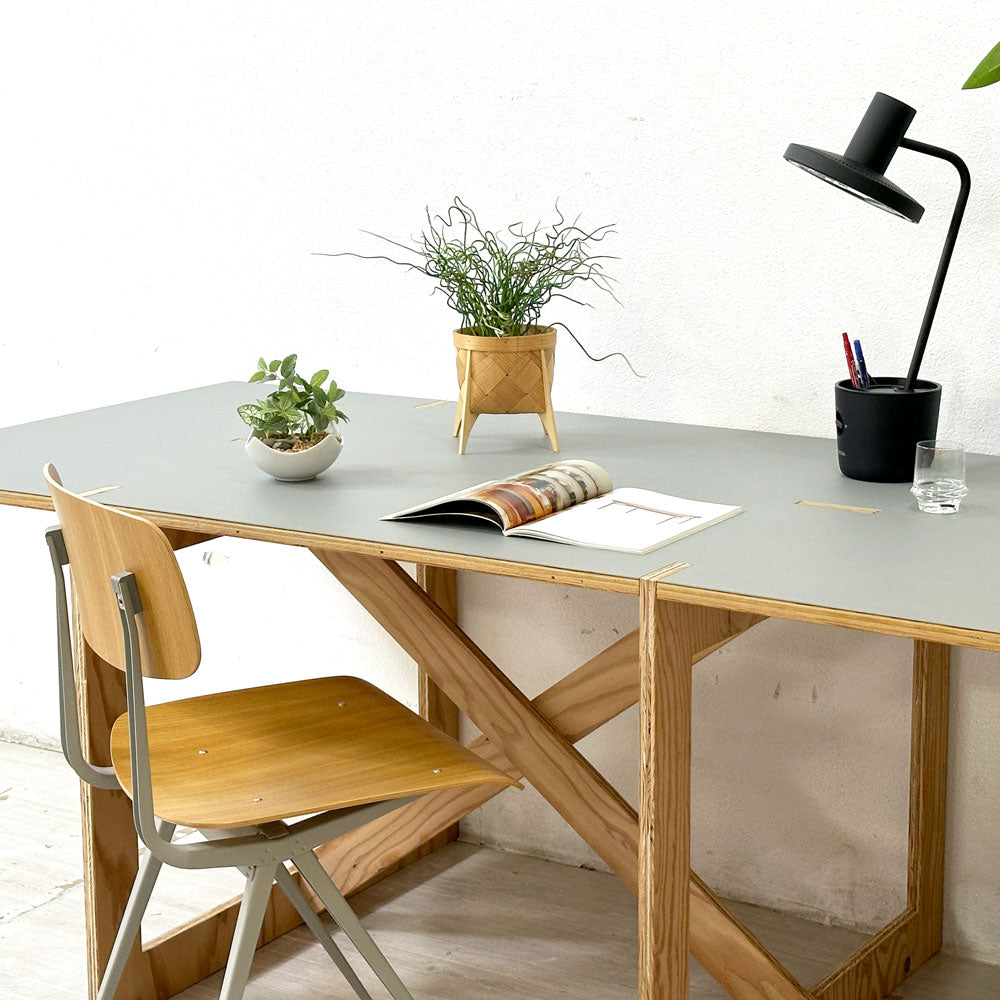 【祖師ヶ谷大蔵店】コン・ドット・テンポラリー・ファニチャー con.temporary furniture ワークデスク WORK DESK リノリウム天板 W170×85cm モジュールファニチャー  買取させていただきました。