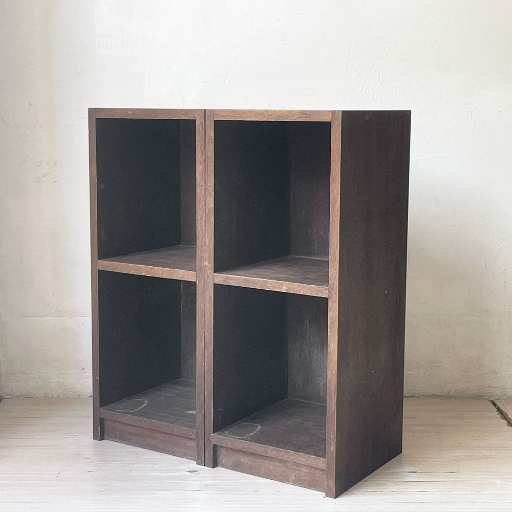 【下北沢店】ジャパンビンテージ Japan Vintage 古い木味の小棚 2段 ブックシェルフ 飾り棚 昭和レトロ 古家具 店舗什器 計２点 買取させていただきました。