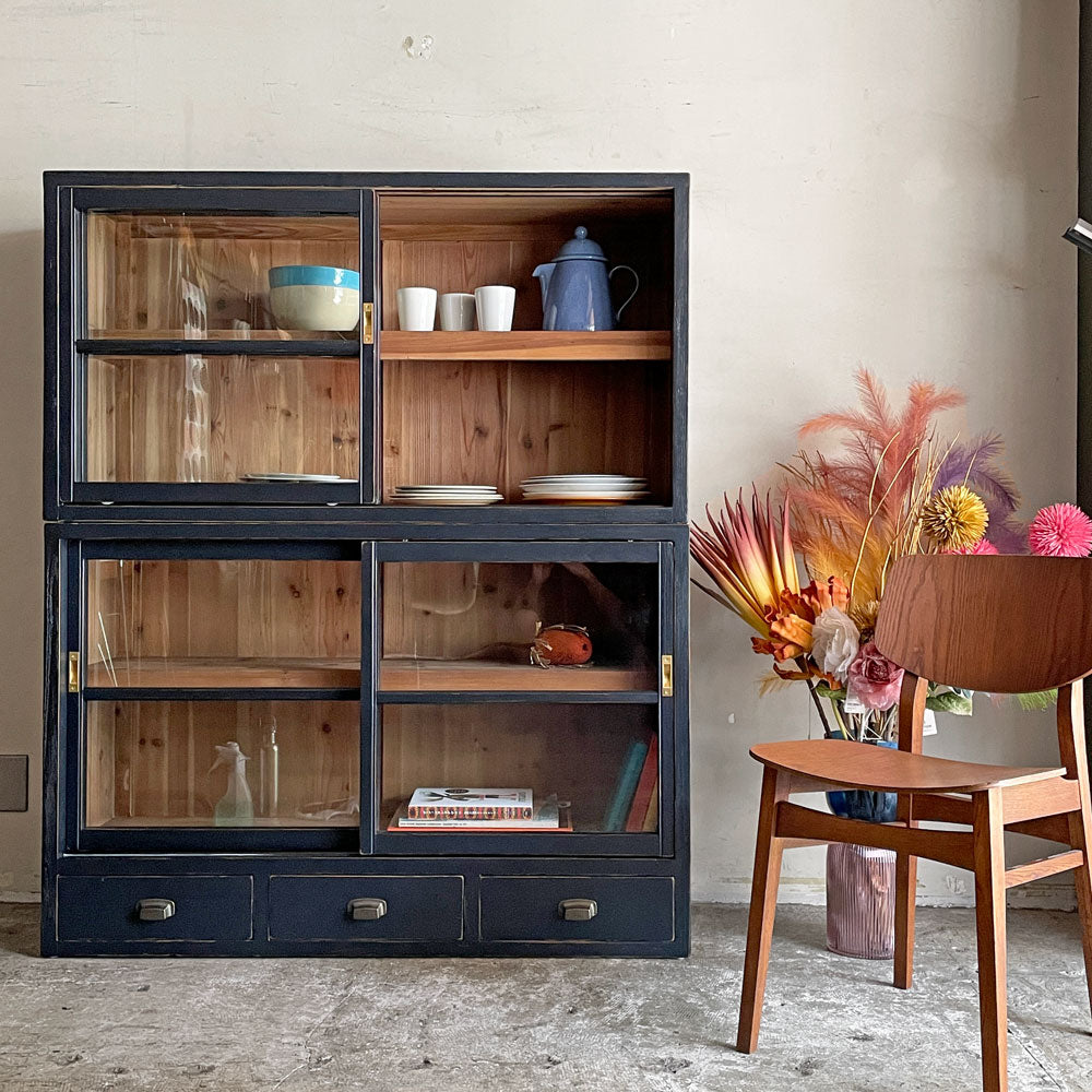 クラッシュゲート CRASH GATE ノットアンティークス knot antiques クロキⅡ キャビネット w120cm スギ古材 上下入替可 定価￥154,000- ～時間をかけて変化した様な濃淡を感じる家具～