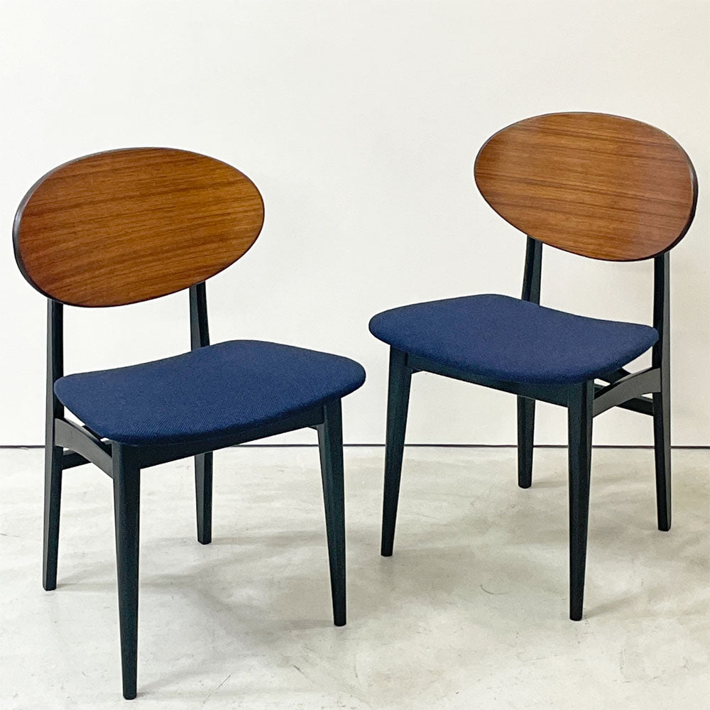 【祖師ヶ谷大蔵店】ビューティリティ Beautility チークプライウッドｘブラックフレーム ダイニングチェア UKビンテージ Vintage 北欧スタイル 座面張替え済み 英国家具 2脚 買取させていただきました。