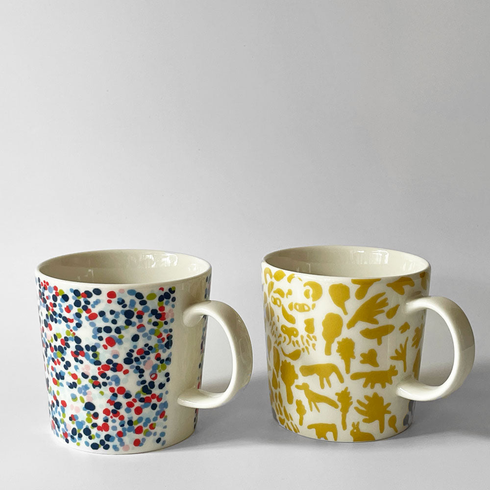 【用賀店】イッタラ iittala ヘレ Helle マグ マグカップ ブルー＆イエロー スコープ SCOPE 別注 6000個限定 オイバ・トイッカ Oiva Toikka 陶器 フィンランド 北欧食器 計2点 買取させていただきました。