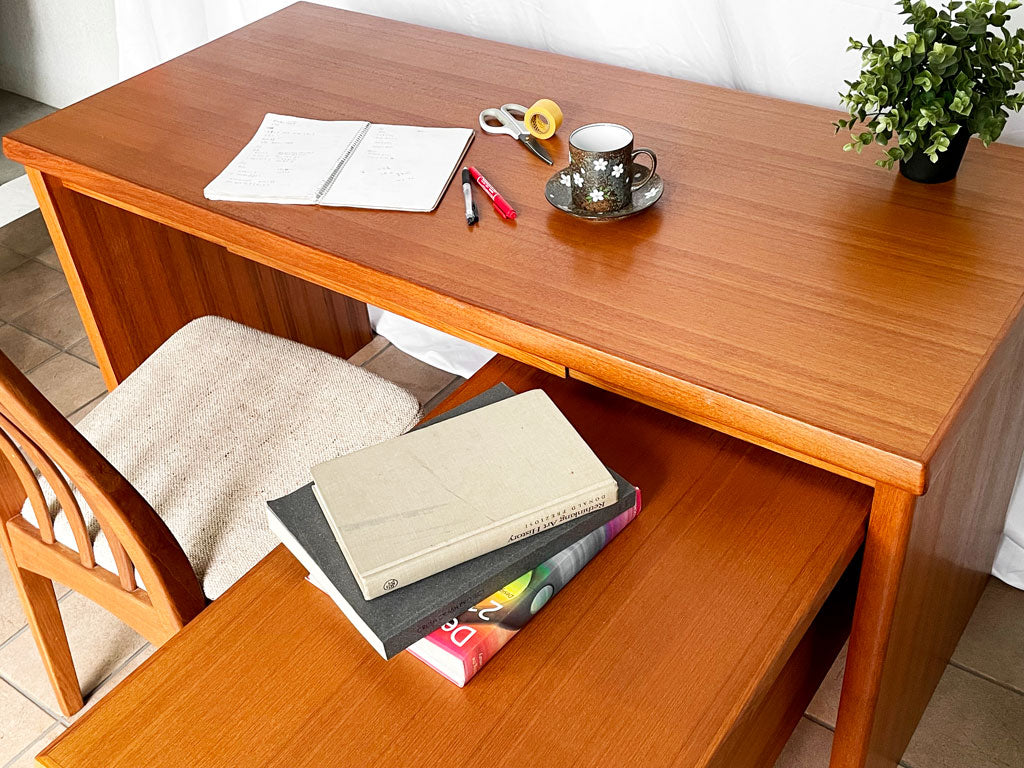 ジャパンビンテージ Japan vintage チーク材 デスク & サイドデスク  ～ すっぽり、しっかり。 ～