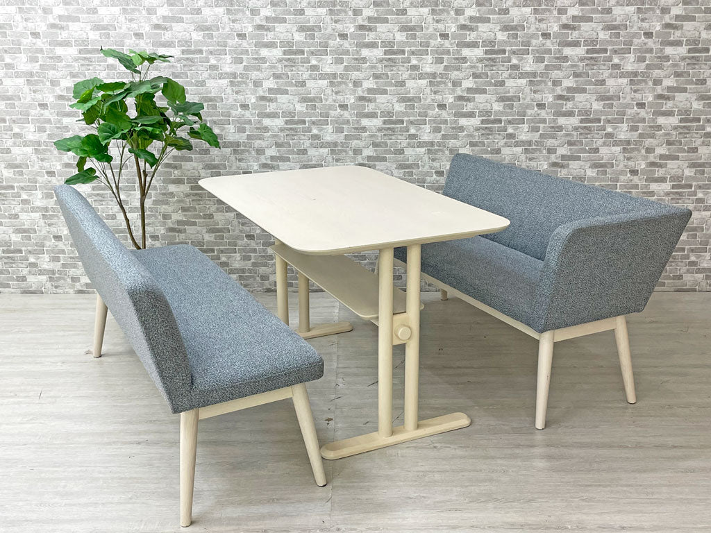 フランフラン Francfranc ピオニ PIONI アッシュ材 ホワイト カフェスタイル ダイニングテーブル＆ソファ＆カウチL 中古品 買い取りしました。