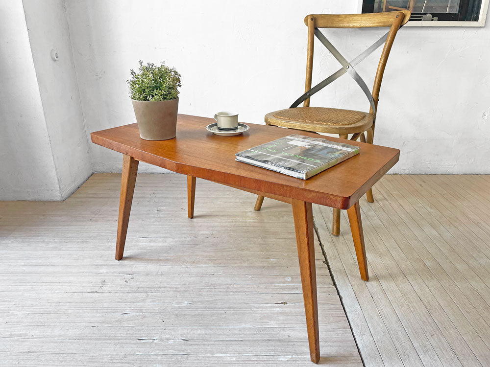 ジャパンビンテージ Japan vintage チーク材 コーヒーテーブル センターテーブル ローテーブル 長六角形 ロングヘキサゴン 北欧スタイル ～世界に誇るジャパンビンテージ～