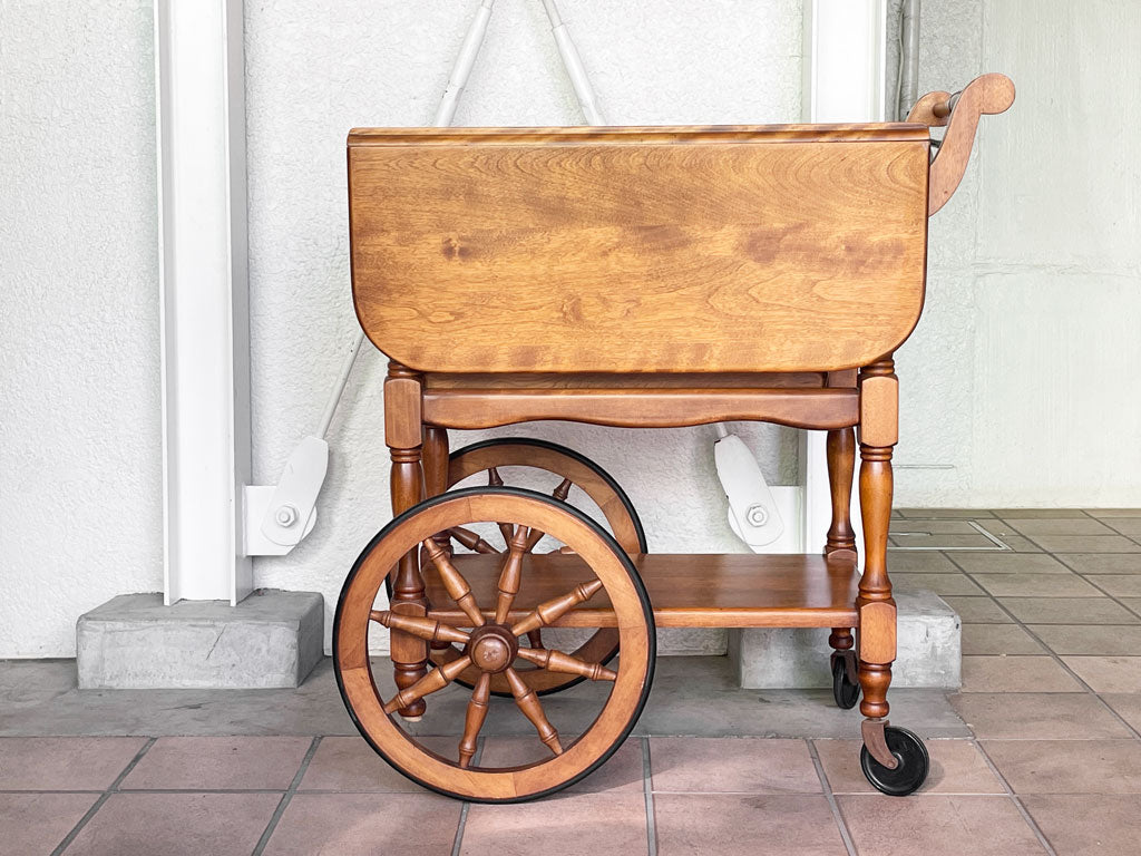 ビンテージ vintage ドロップリーフ ティートローリー ワゴン バタフライテーブル コロニアルスタイル 店舗什器 中古品 買い取りしました。