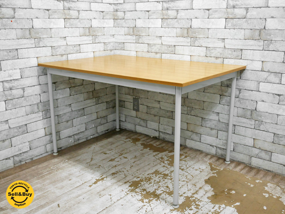 無印良品 MUJI ユニット システムデスク テーブル タモ材 スチール脚 W120cm シンプルデザイン 中古品 買い取りしました。