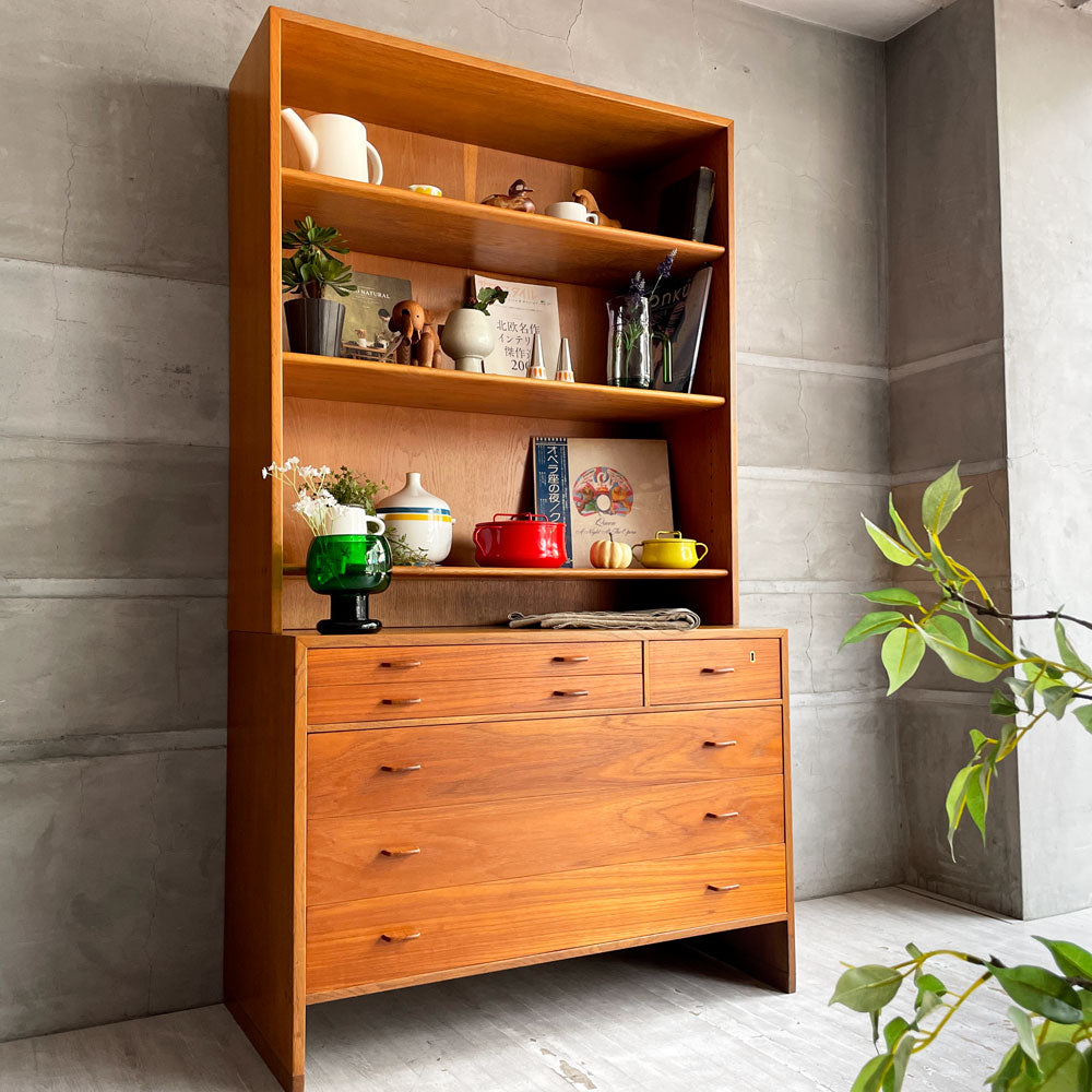 【学芸大学店】RY モブラー RY Mobler システムボード RY16＋RY5 キャビネットチェスト＋ブックシェルフ オープンシェフ チークｘオーク材 ハンス・J・ウェグナー デンマーク 北欧ビンテージ ♪ 買取させていただきました。