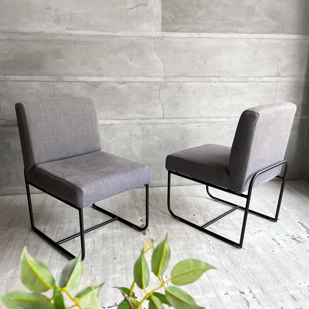 【学芸大学店】アクタス ACTUS オウンS OWN-S ダイニングチェア ファブリック グレー系 カバーリング仕様 ブラックスチール 2脚セット ♪ 買取させていただきました。