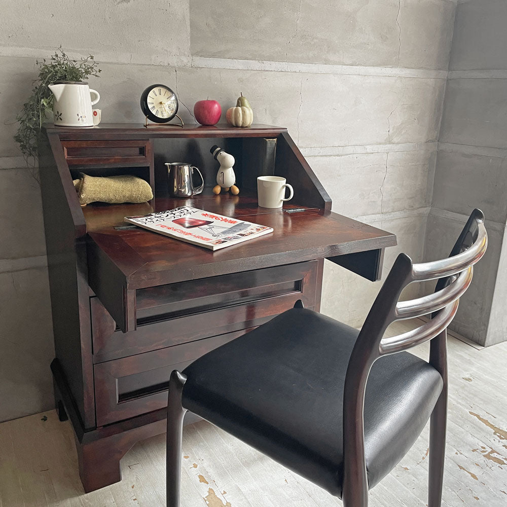 松本民芸家具 66型 高山式 ライティングビューロー デスク ミズメザクラ 無垢材 和家具 和モダン ビンテージ～和と洋のトゥーフェイス～