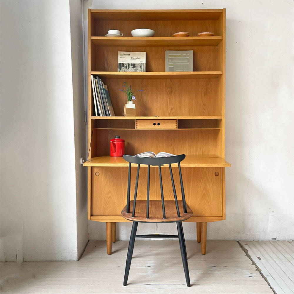 ボードゥム＆ニールセン Bordum & Nielsen ライティングビューロー ブックシェルフ オーク材 北欧ビンテージ デンマーク ～自分だけの小さな作業空間～