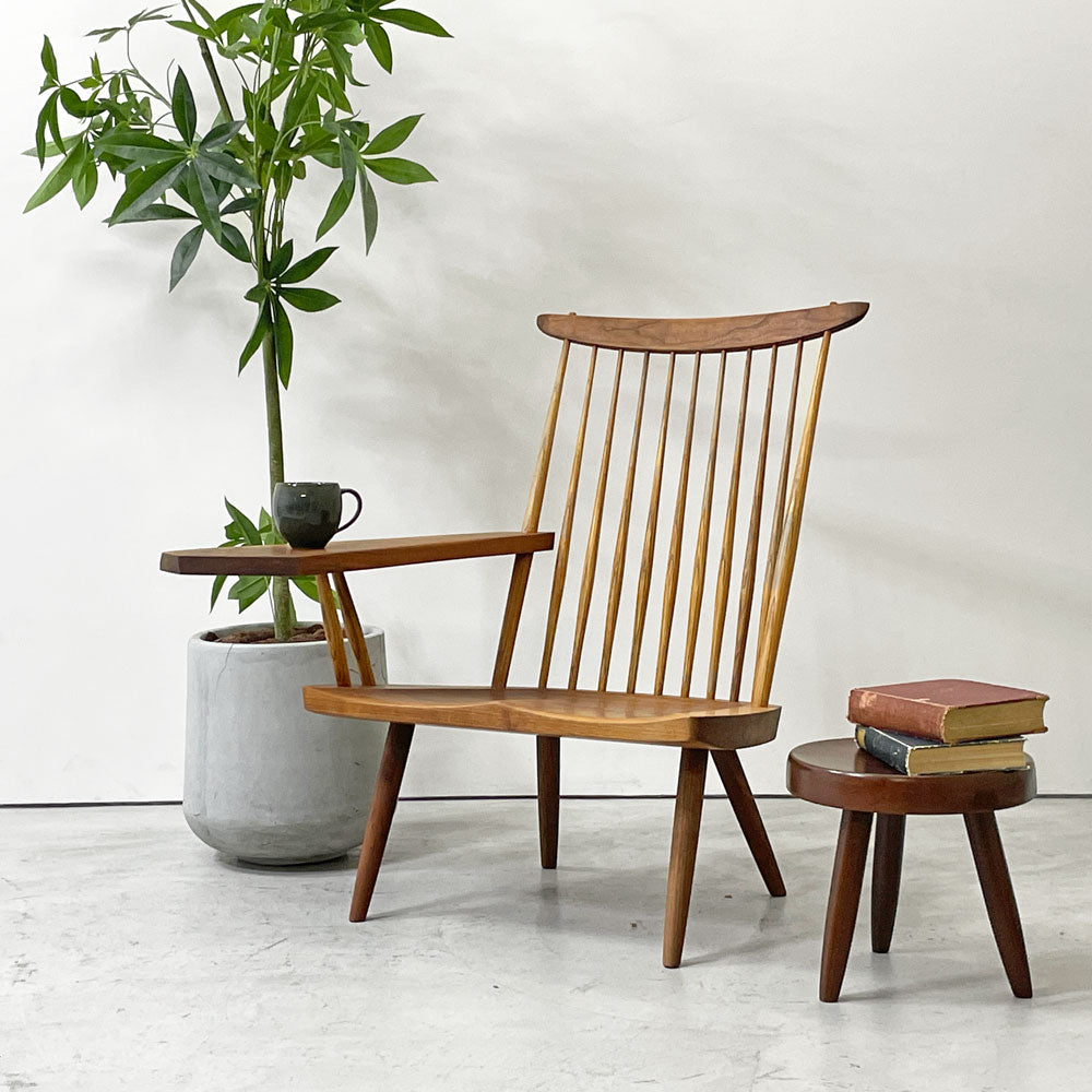 【祖師ヶ谷大蔵店】桜製作所 CN103 ラウンジアーム LOUNGE ARM ラウンジチェア アームチェア 片肘 ウォールナット無垢材 ジョージ・ナカシマ George Nakashima 焼印有 買取させていただきました。