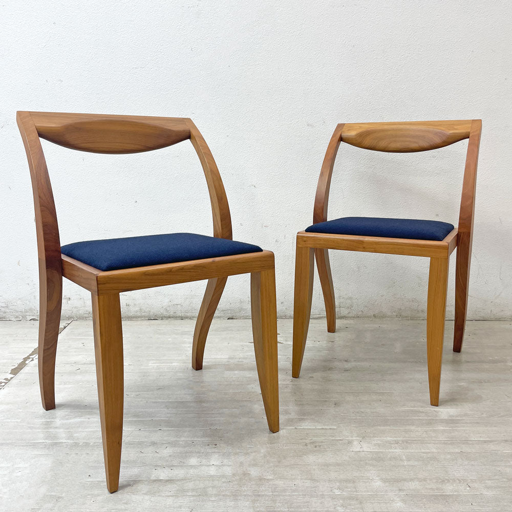 【祖師ヶ谷大蔵店】ポラダ porada アーレキン ARLEKIN ダイニングチェア ウォールナット無垢材 ファブリック 張替済 イタリアモダン 買取させていただきました。