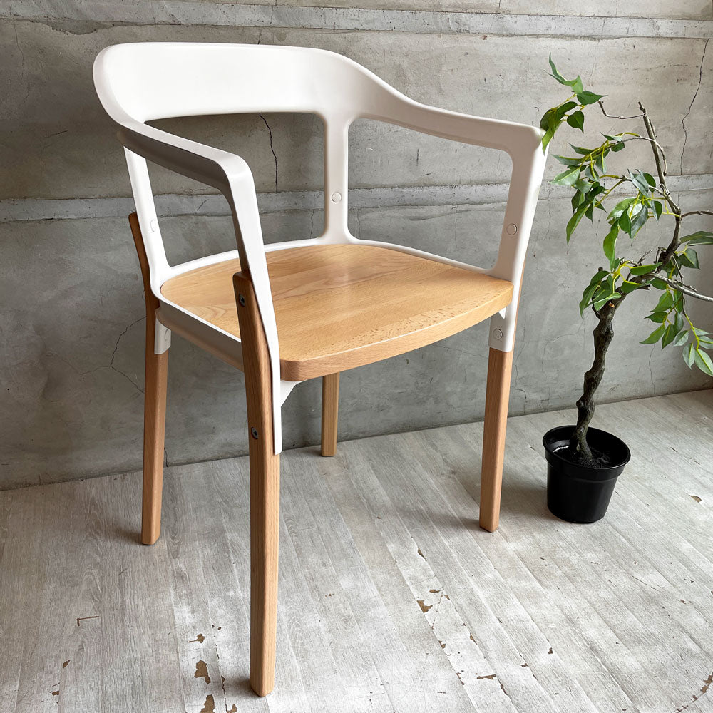 【学芸大学店】マジス MAGIS スティールウッドチェア Steelwood Chair ホワイト＆ビーチ アームチェア ロナン & エルワン・ブルレック イタリア♪ 買取させていただきました。