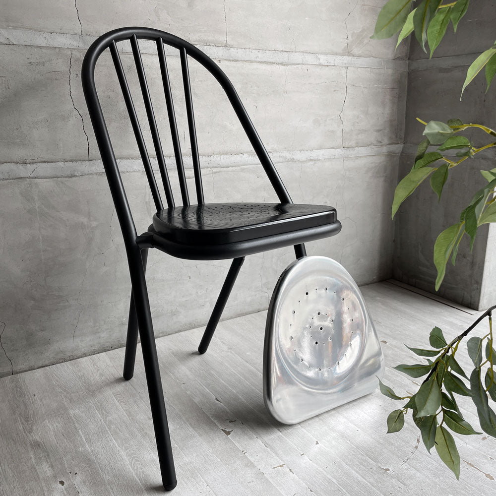 DCW EDITIONS サーピル チェア SURPIL CHAIR SL10 ジュリアン・アンリ・ポルシェ Julien Henri Porsche カフェチェア メタルチェア 座面2種 アルミニウム ブラックウッド フランス ～いざフランス、パリの街角へ～