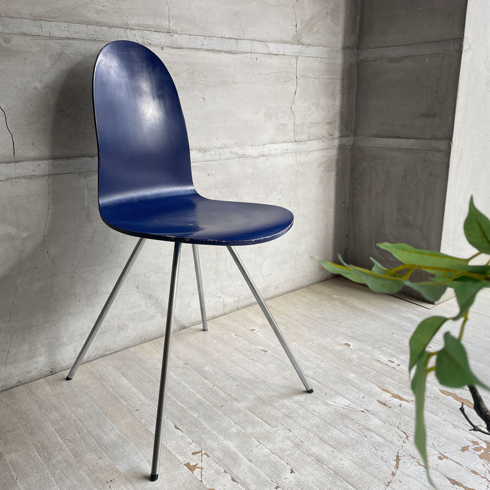 【学芸大学店】フリッツハンセン Fritz Hansen タンチェア Tongue Chair ダイニングチェア ブルー 80's ビンテージ vintage アルネ・ヤコブセン デンマーク ♪ 買取させていただきました。