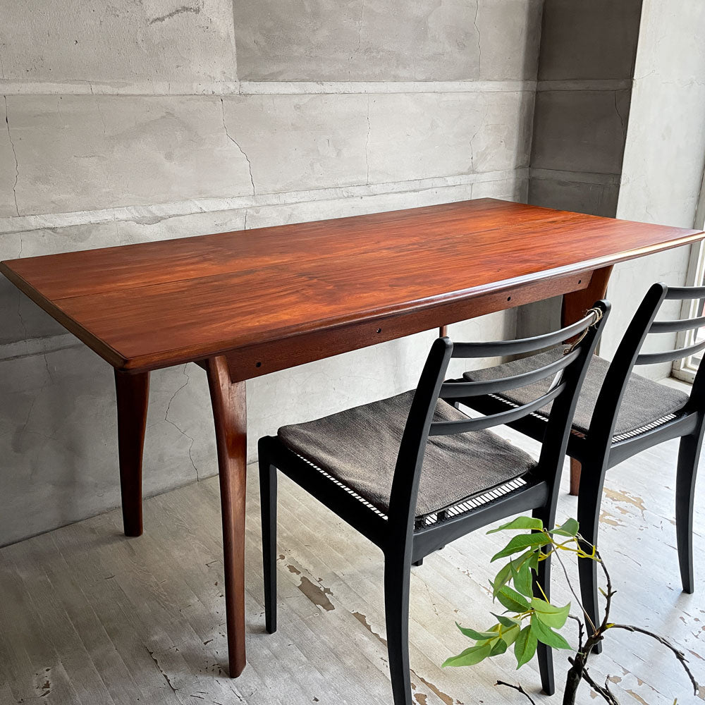 UKビンテージ UK Vintage マホガニー材 ダイニングテーブル スリット天板 英国家具 アンティーク 北欧スタイル ～ 冬の団らんを彩る一台 ～