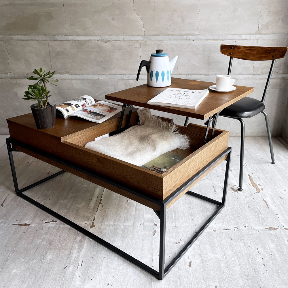 【学芸大学店】クラッシュゲート CRASH GATE イージーライフ Easy Life ロージー ROSY コーヒーテーブル ローテーブル リフトアップテーブル オーク材 スチール脚 定価¥71,500- 買取させていただきました。