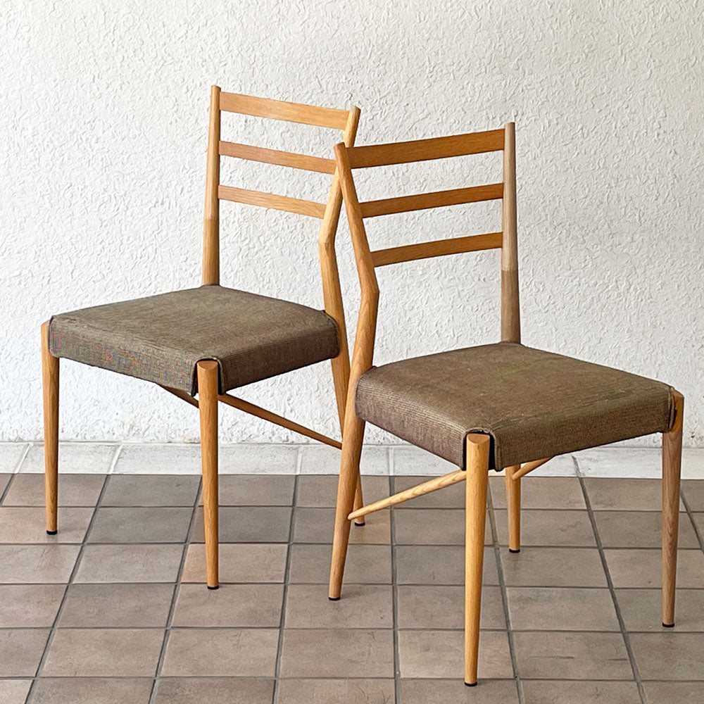 【用賀店】日進木工 NISSIN グロウ GROW 406 ダイニングチェア オーク材 カバーリング ナチュラルモダン 2脚 買取させていただきました。