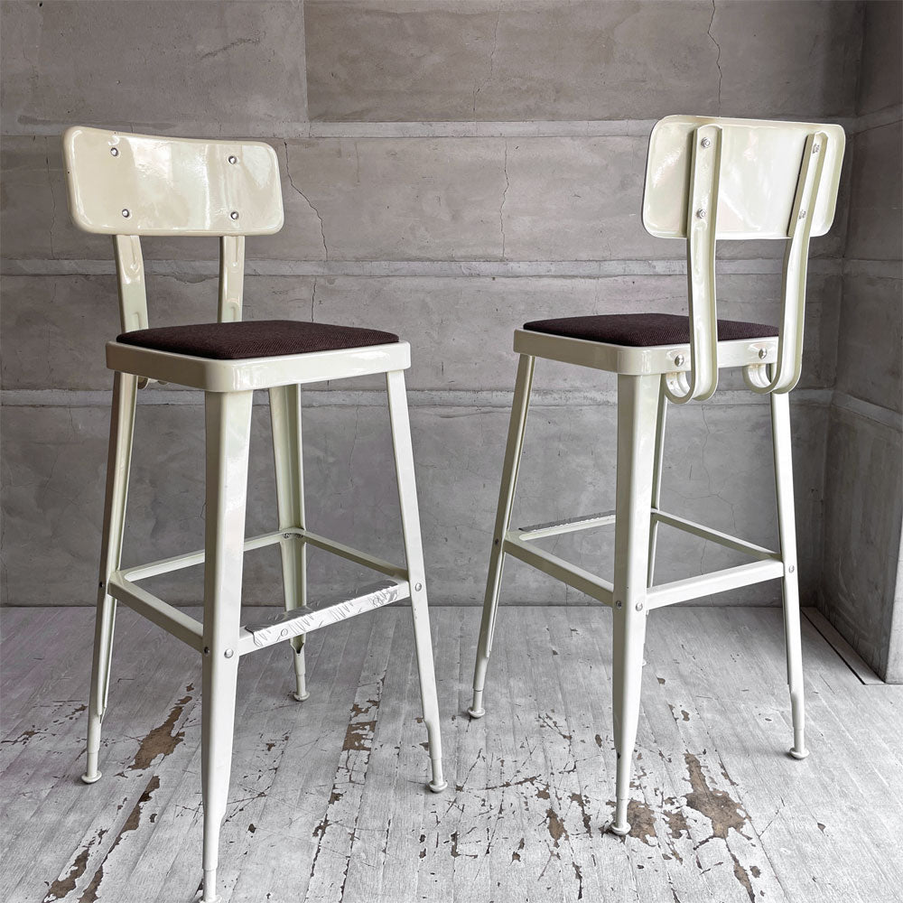 【学芸大学店】ダルトン DULTON スタンダードバーチェア Standard bar chair アイボリー スチール×ブラウンファブリック USビンテージスタイル 座面張替え済 買取させていただきました。