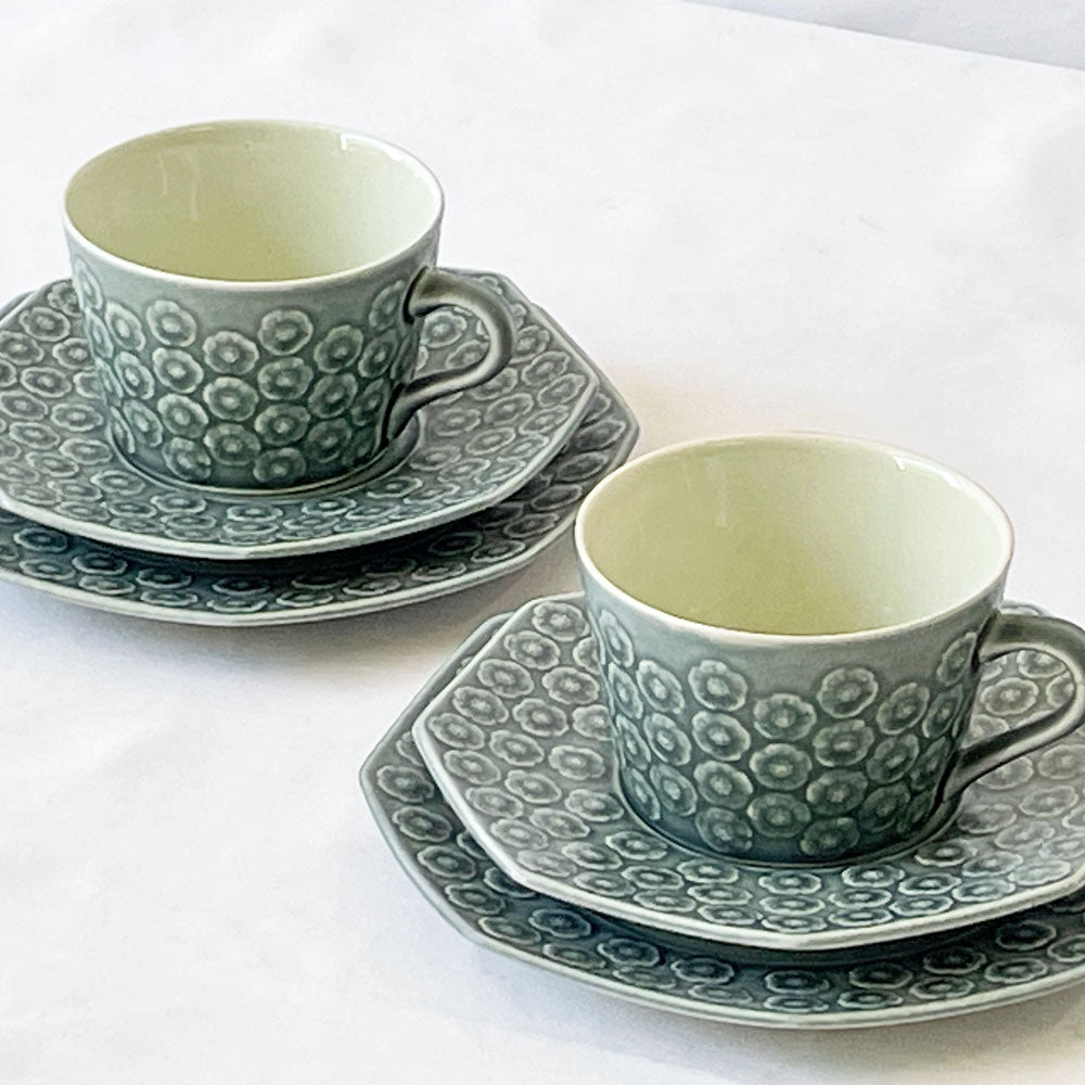 【用賀店】クロニーデン KRONJYDEN アズール Azul カップ＆ソーサー プレート 八角形 オクタゴン トリオセット イェンス・クイストゴー ビンテージ 北欧食器 買取させていただきました。