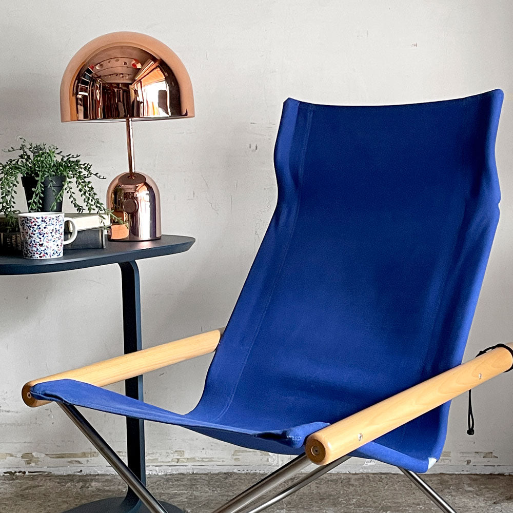 ニーチェア エックス Nychair X ロッキングチェア ブルー × ナチュラル バーチ材 ファブリック フォールディングチェア 折り畳み 新居猛 藤栄 ～寄り添うくつろぎのかたち～