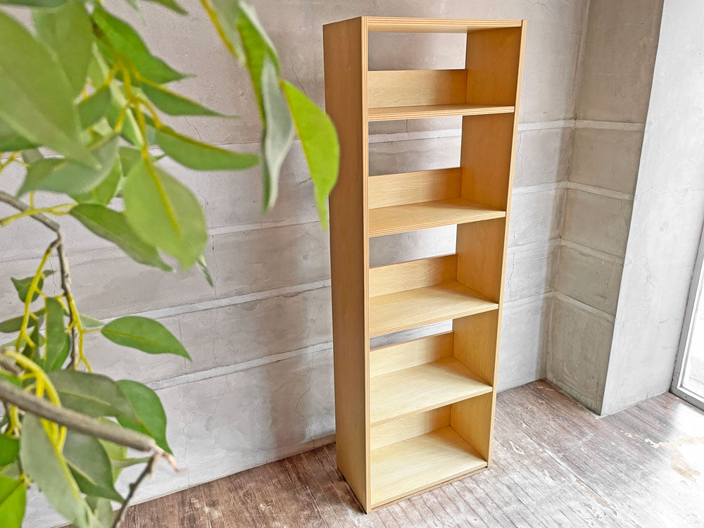 モモナチュラル Momo natural ブックシェルフ オープンシェルフ 5段 179cm バーチ材 ナチュラル 廃番 中古品 買い取りしました。