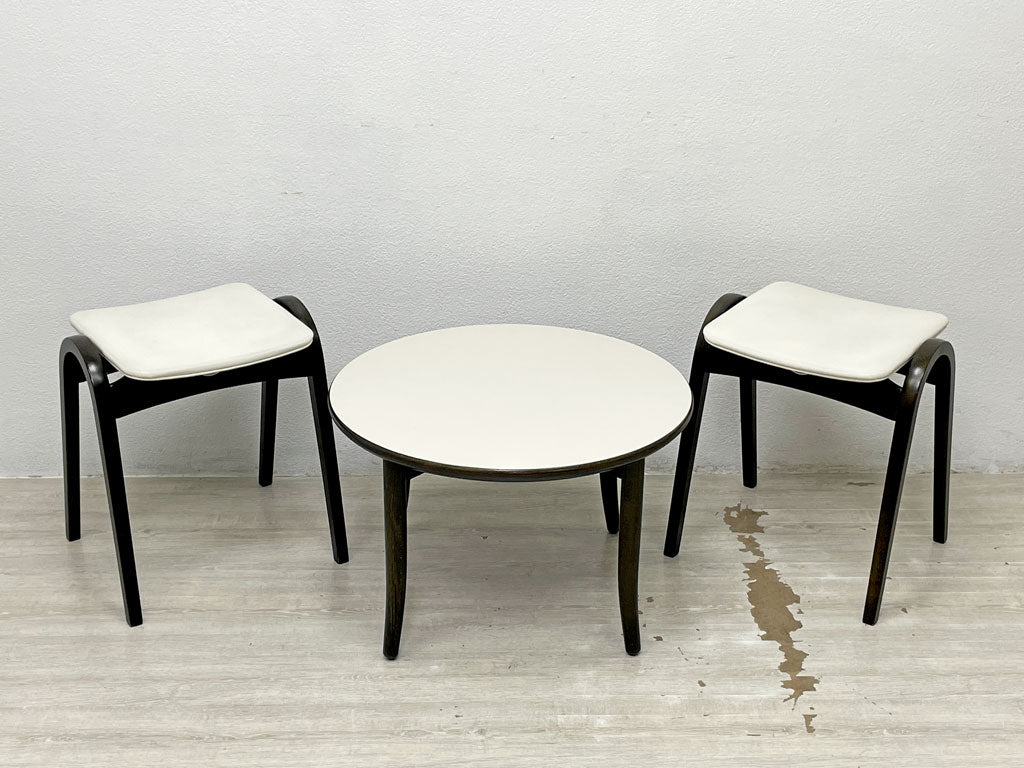 秋田木工 Akimoku T-101 キッズテーブル ＆ 剣持勇 No.202 スタッキングスツール 2脚 中古品 買い取りしました。