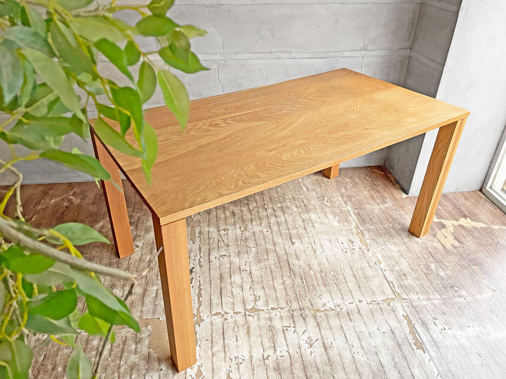 カーフ Karf トランク Trunk ダイニングテーブル オーク無垢材 幕板なし仕様 定価\137,500- 中古品 買い取りしました。