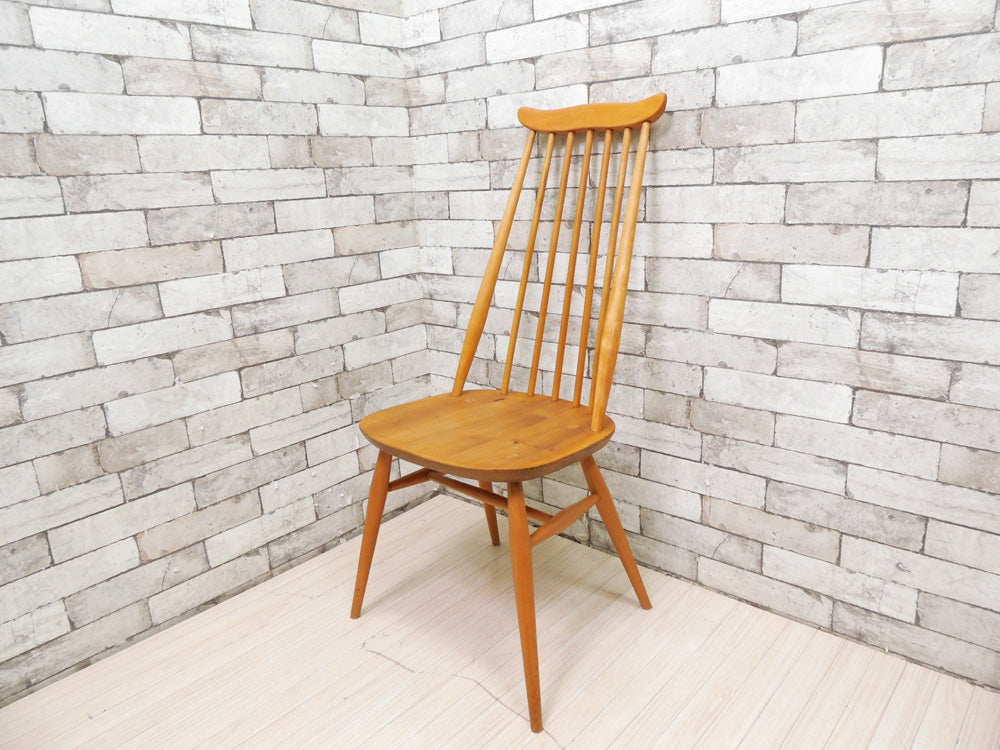 アーコール ERCOL ゴールドスミス ダイニングチェア ハイバック スティックバック エルム材 ナチュラルカラー UKビンテージ Vintage 英国家具   中古品 買い取りしました。