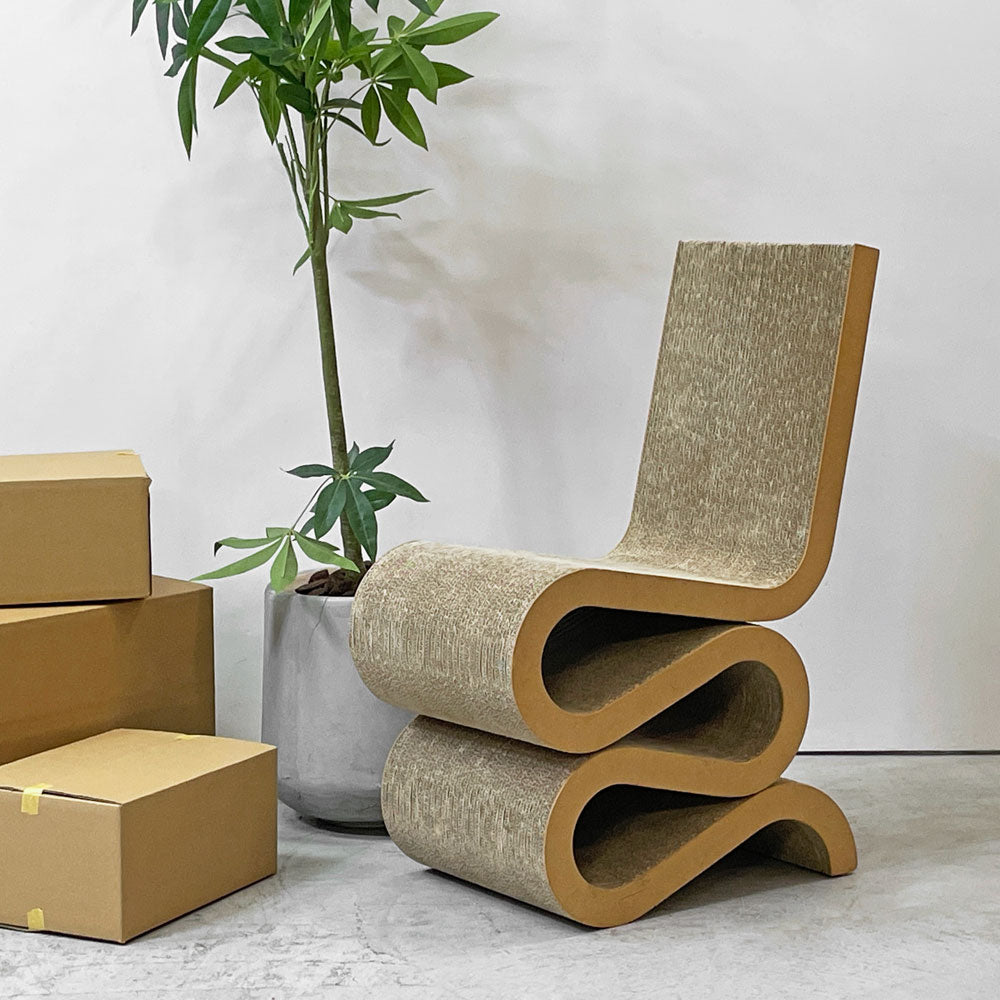 ヴィトラ vitra ウィグル サイドチェア Wiggle Side Chair 段ボール素材 フランク・ゲーリー Frank Gehry 参考定価￥¥170,500- ～彫刻的で斬新な造形～