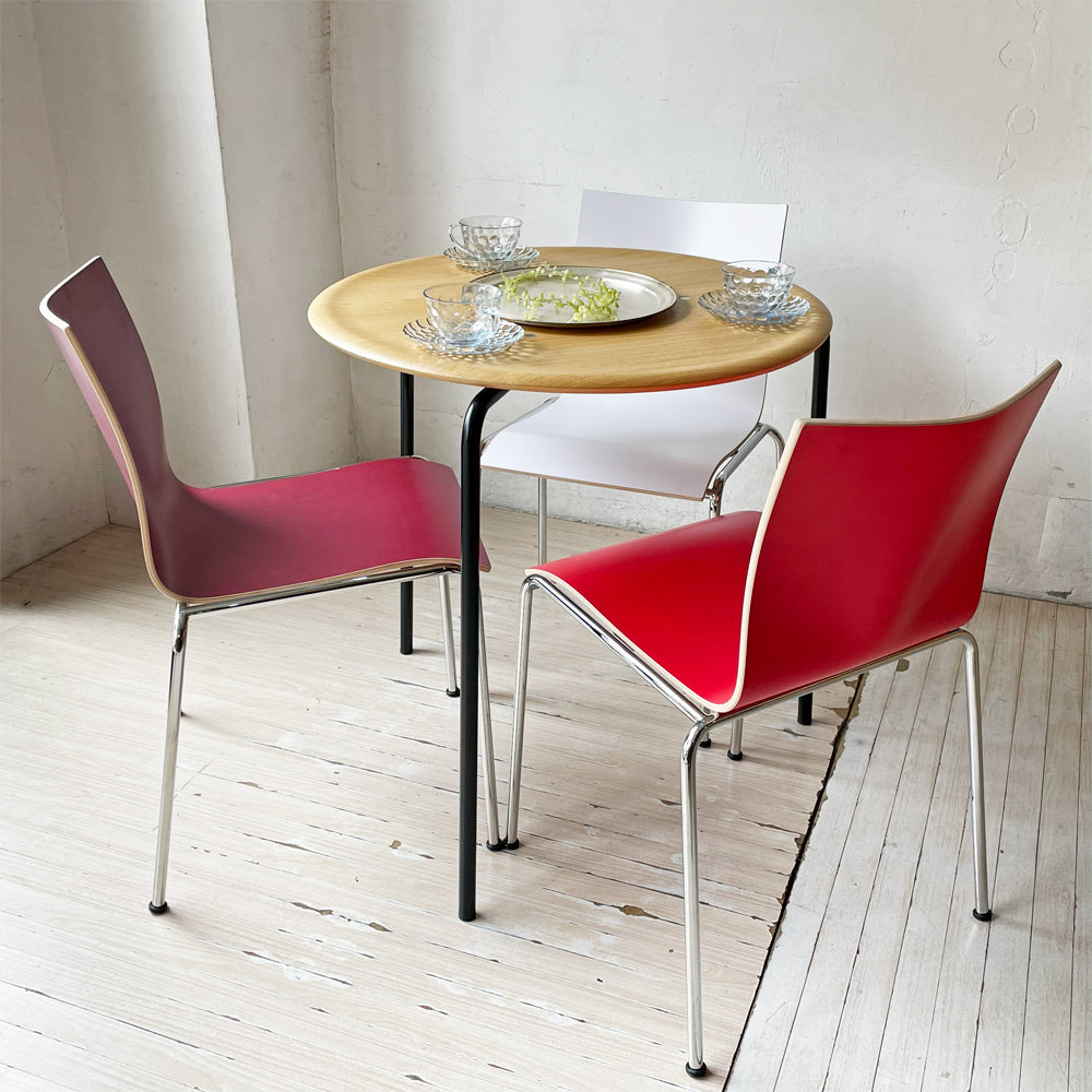 【下北沢店】エンゲルブレヒト Engelbrechts チャリック CHAIRIK 101 ダイニングチェア スタッキング 4本脚 ボルドー＆ホワイト＆レッド 未使用品 計3脚 買取させていただきました。