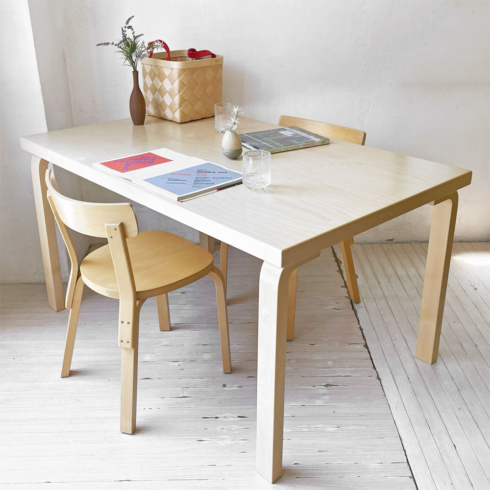 アルテック artek TABLE 82B バーチ材 ラッカー ＆Chair69 ダイニングチェア ナチュラルラッカー 2脚 ～ホッとするやさしさ～
